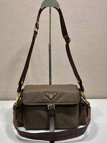 Prada original nylon explore medium shoulder bag 1BD394 sienna