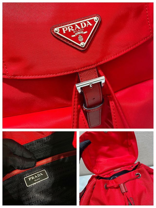 Prada original nylon medium backpack 1BZ811 red