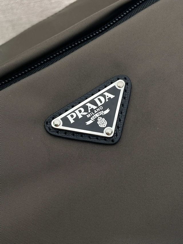 Prada original nylon medium shoulder bag 2VH192 green