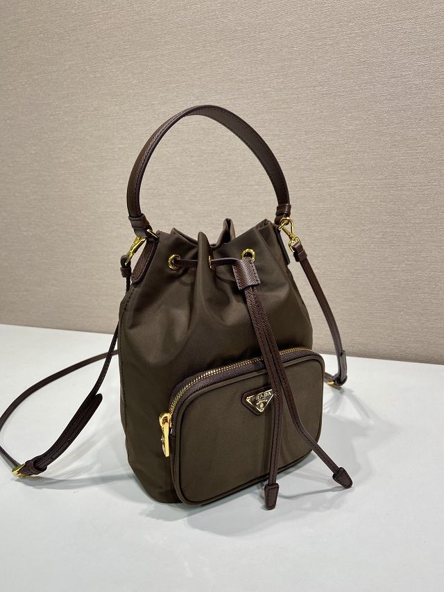 Prada original nylon mini backpack 1BH038 sienna