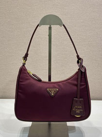Prada original nylon re-edition 2005 mini bag 1N204M burgundy