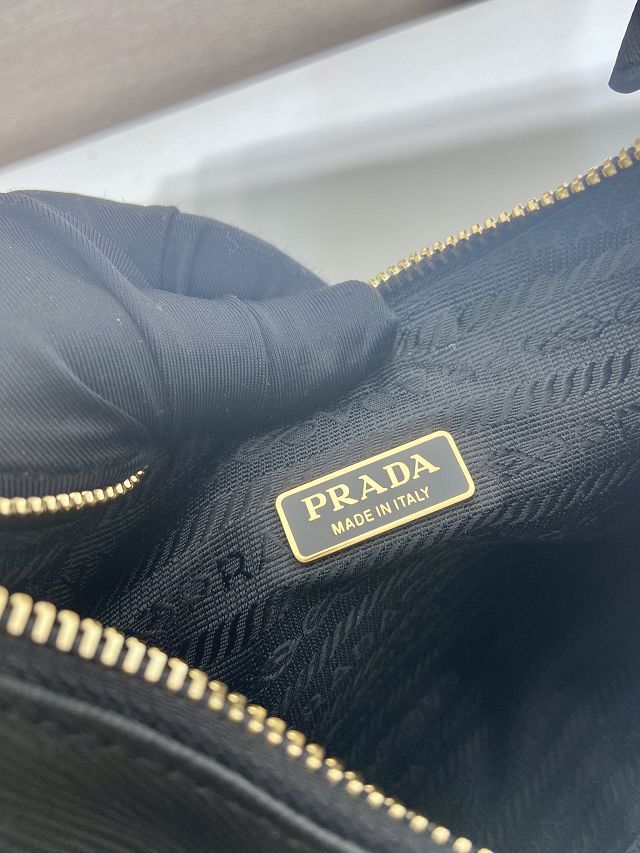 Prada original saffiano calfskin re-edition mini bag 1BC204 black