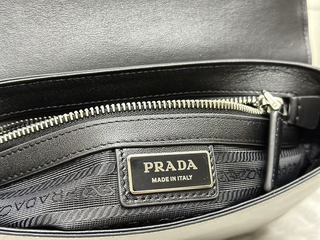 Prada original saffiano calfskin small shoulder bag 2VD059 grey