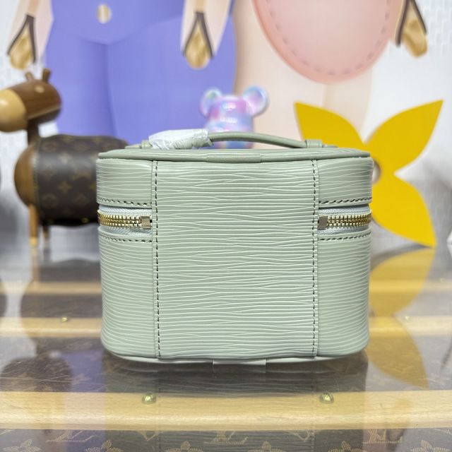 Louis vuitton original epi leather nano nice cosmetic case M25855 light green
