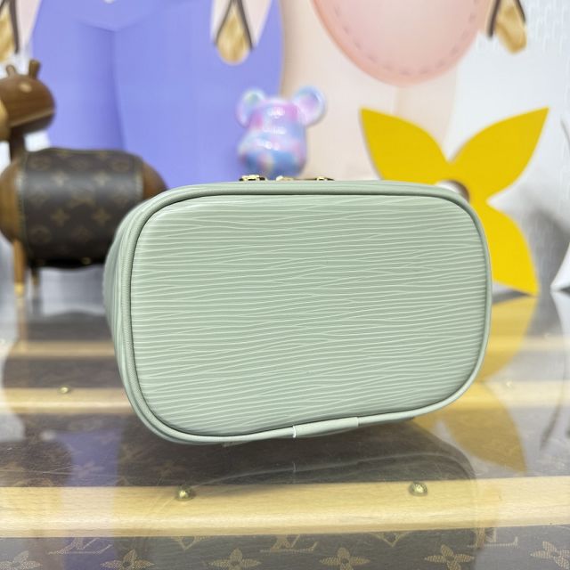 Louis vuitton original epi leather nano nice cosmetic case M25855 light green
