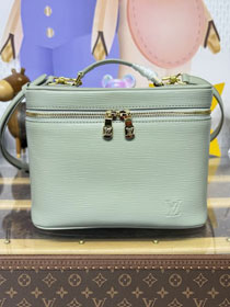 Louis vuitton original epi leather nice BB cosmetic case M25857 light green