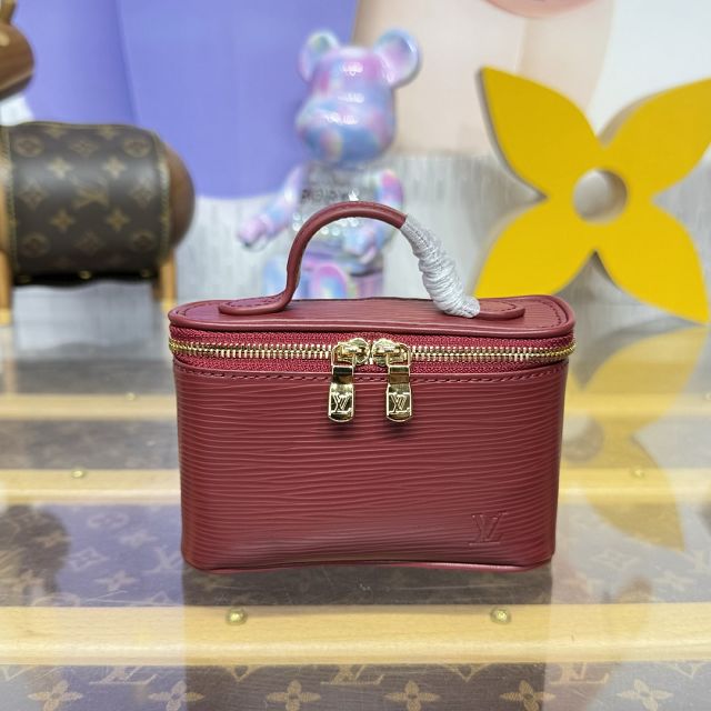 Louis vuitton original epi leather nice beauty case M25688 bordeaux