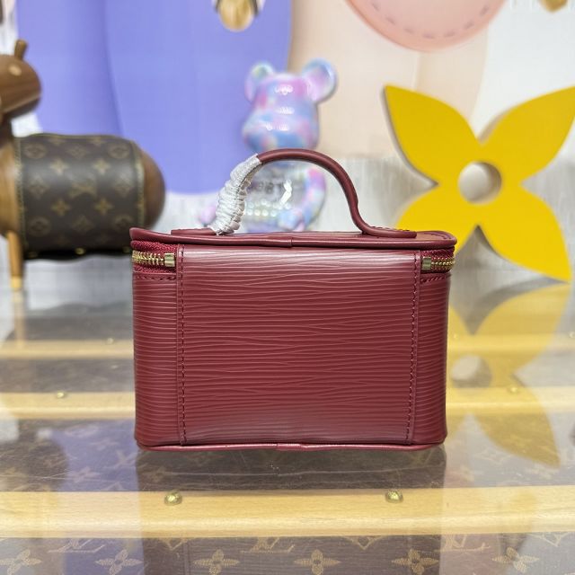 Louis vuitton original epi leather nice beauty case M25688 bordeaux