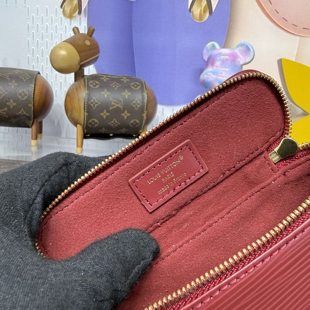 Louis vuitton original epi leather nice beauty case M25688 bordeaux