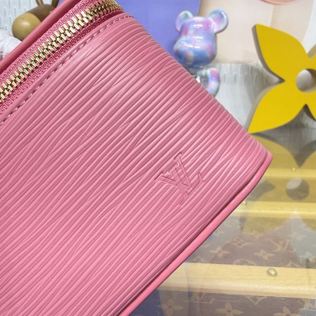 Louis vuitton original epi leather nice beauty case M25690 pink 