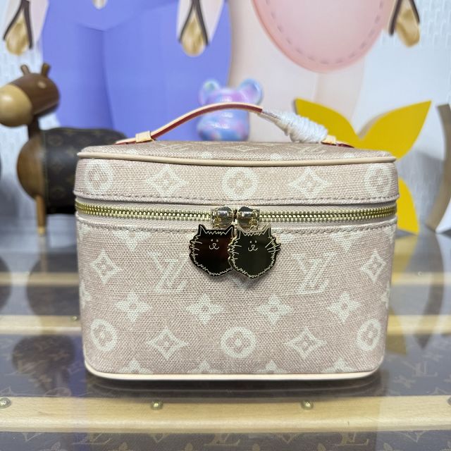 Louis vuitton original meowgram canvas mini nice cosmetic case M15170