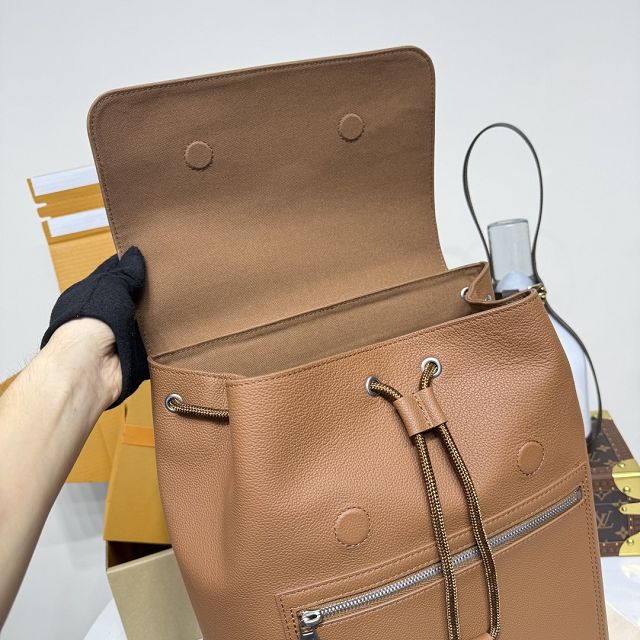 Louis vuitton original calfskin fastline backpack M26023 brown