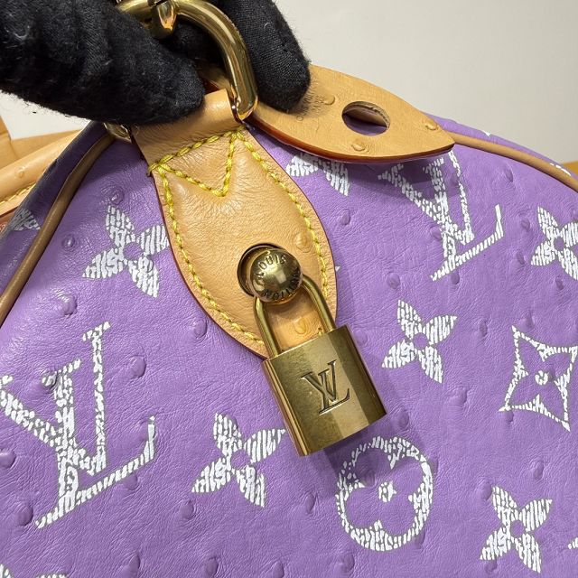 Louis vuitton original ostrich calfskin speedy P9 40 N87523 purple