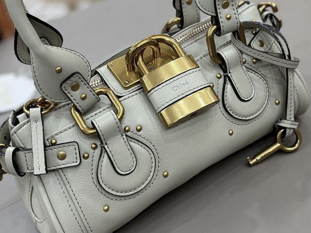 Chloe original calfskin small paddington bag CH0004 white