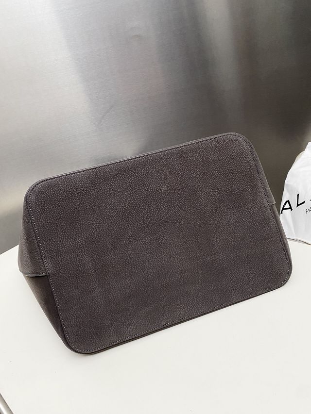 Alaia original nubuck calfskin cabas bag AL0010 grey