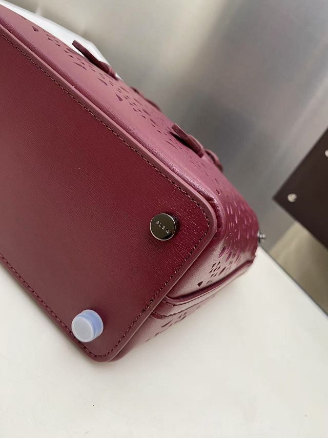 Alaia original vienne wave calfskin mina 16 bag AL0005 bordeaux