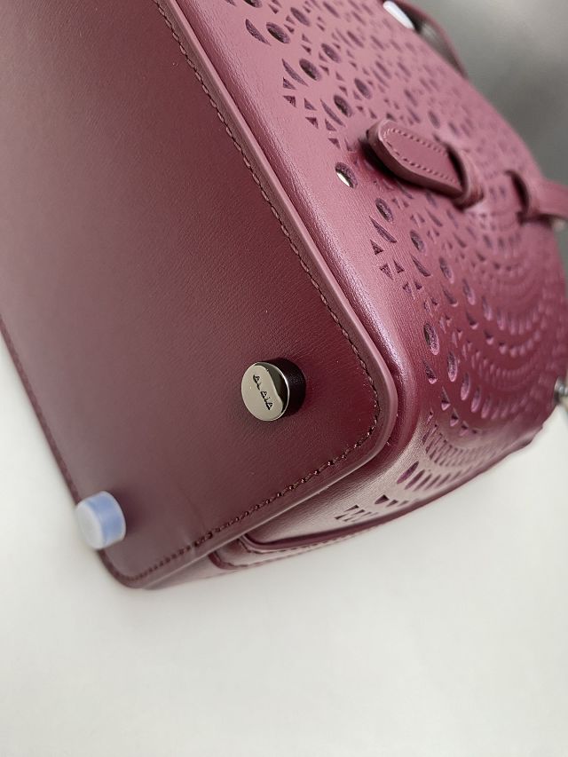 Alaia original vienne wave calfskin mina 20 bag AL0004 bordeaux
