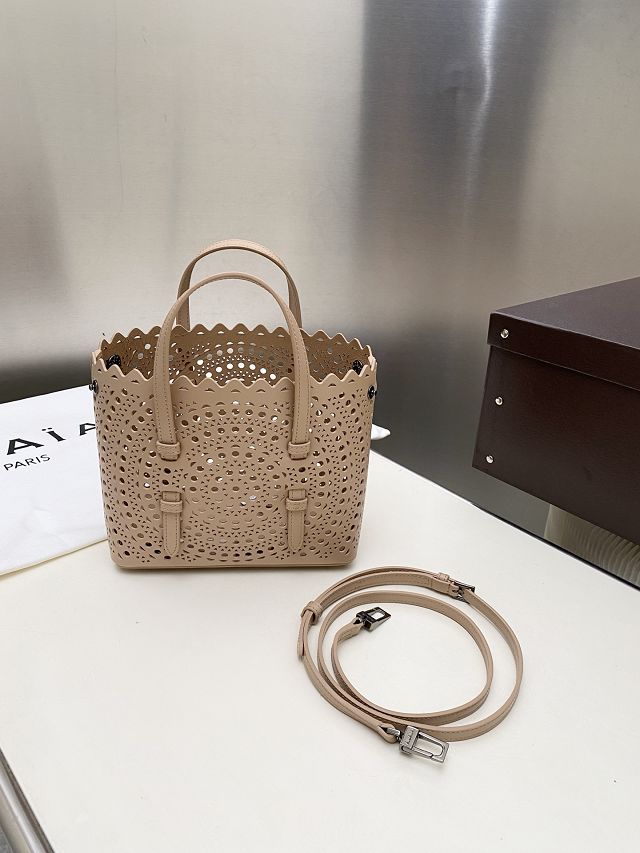 Alaia original vienne wave calfskin mina 20 bag AL0004 desert