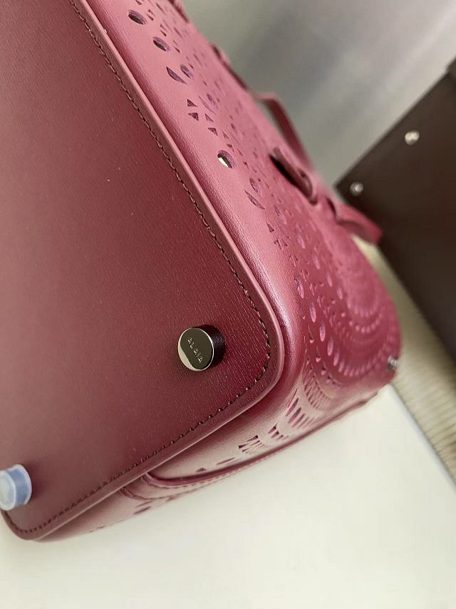 Alaia original vienne wave calfskin mina 25 bag AL0003 bordeaux