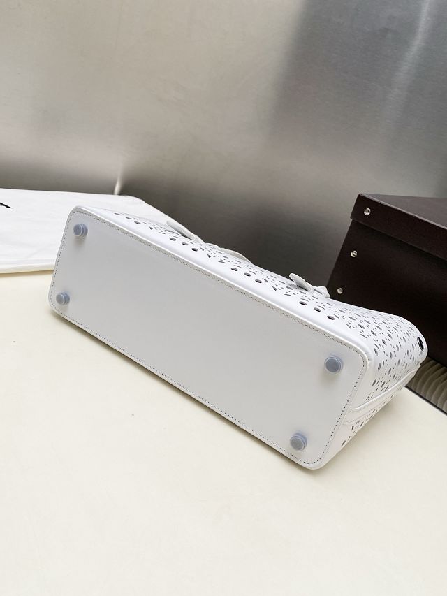 Alaia original vienne wave calfskin mina 28 bag AL0002 white