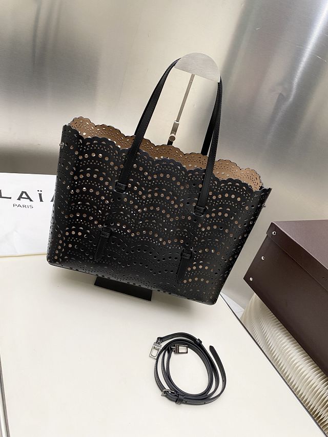 Alaia original vienne wave calfskin mina 32 bag AL0006 black