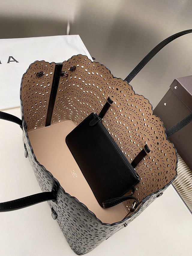 Alaia original vienne wave calfskin mina 32 bag AL0006 black