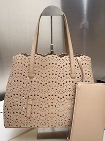 Alaia original vienne wave calfskin mina 32 bag AL0006 desert