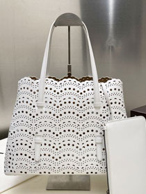 Alaia original vienne wave calfskin mina 32 bag AL0006 white