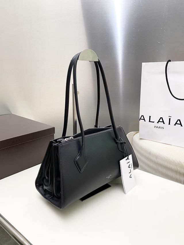 Alaia original calfskin teckel medium tote bag AL0012 black