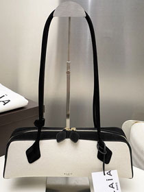 Alaia original canvas le teckel medium bag AL0024 black