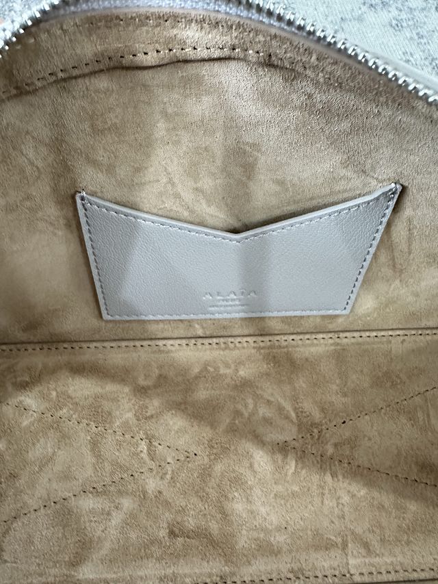 Alaia original lambskin le teckel small bag AL0023 light grey