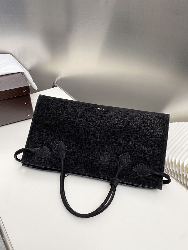 Alaia original nubuck calfskin large le teckel tote bag AL0015 black
