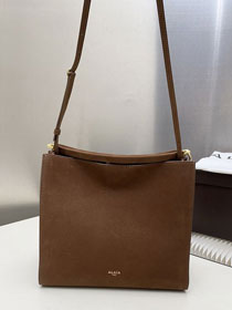 Alaia original nubuck calfskin le click small square bag AL0017 brown