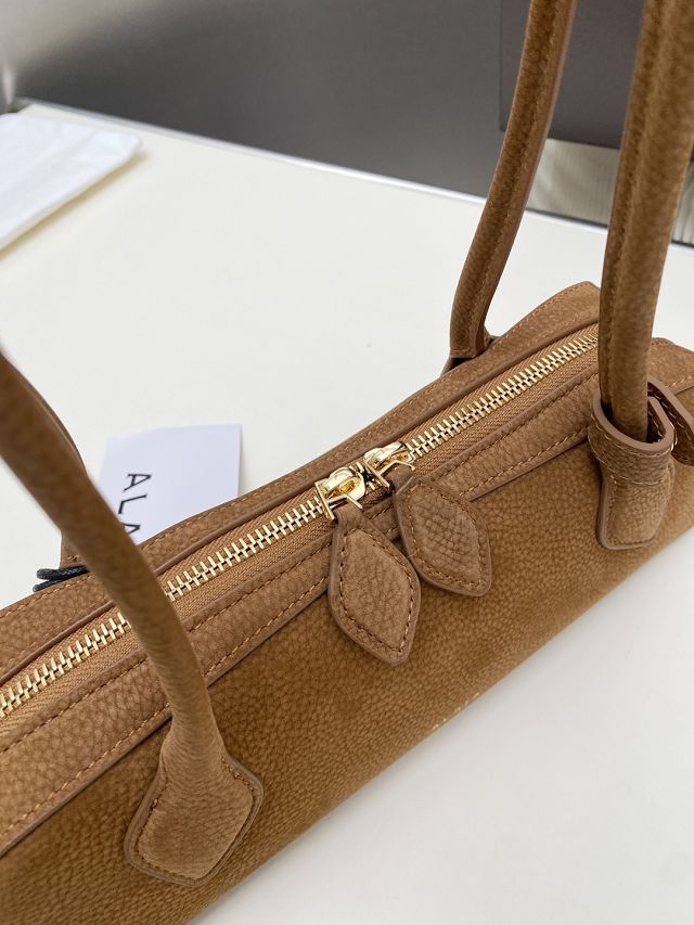Alaia original nubuck calfskin le teckel small bag AL0023 brown