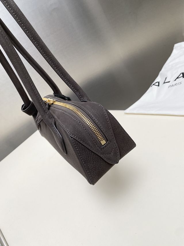 Alaia original nubuck calfskin le teckel small bag AL0023 grey