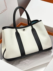 Hermes original canvas garden party large 36 bag HG0039 white&blue zephyr