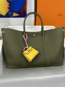 Hermes original negonda leather garden party large 36 bag HG0036 vert olive