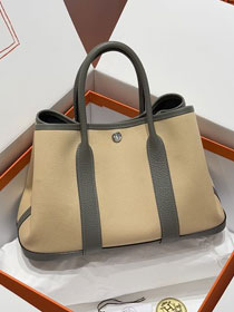 Hermes original canvas medium garden party 30 bag HG0031 nata