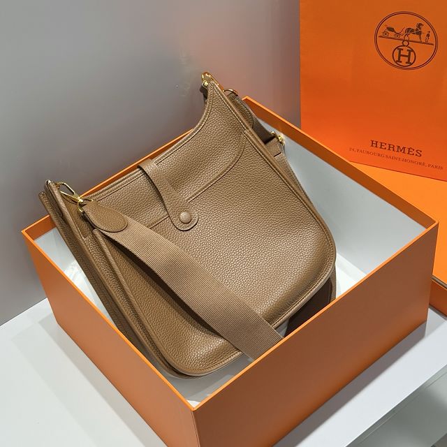 Hermes original togo leather evelyne pm shoulder bag E29 alezan