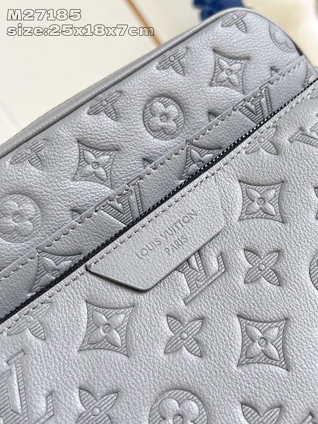 Louis vuitton original calfskin trio messenger bag M27185 grey