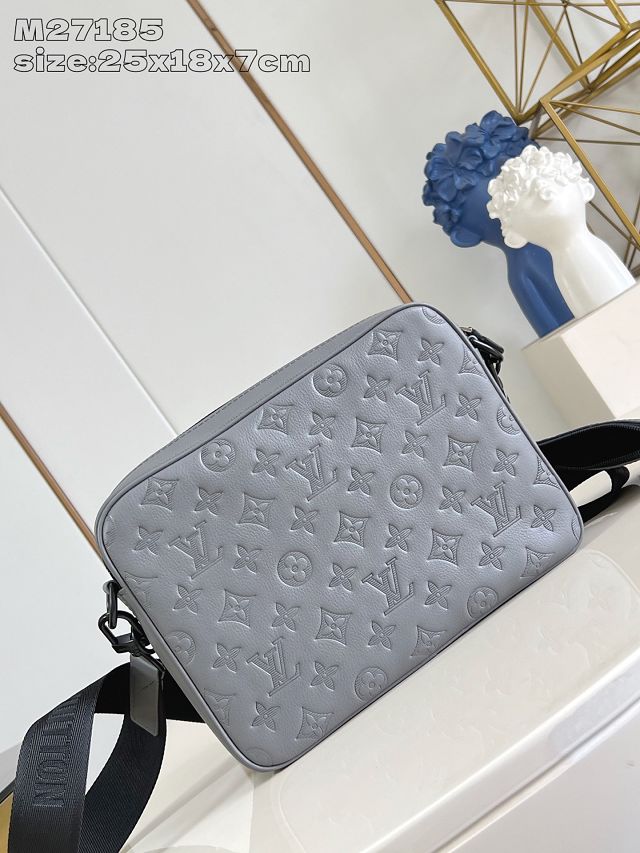 Louis vuitton original calfskin trio messenger bag M27185 grey