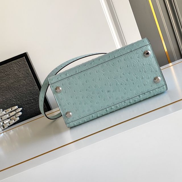 Louis vuitton original ostrich calfskin city steamer mm bag M84079 blue