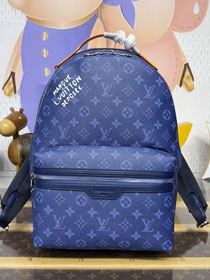 Louis vuitton original monogram canvas discovery backpack M26942 blue