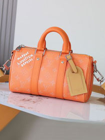 Louis vuitton original monogram canvas keepall 25 M26818 orange