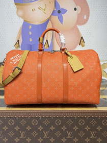 Louis vuitton original monogram canvas keepall 50 M26865 orange