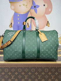 Louis vuitton original monogram canvas keepall 50 M26866 green