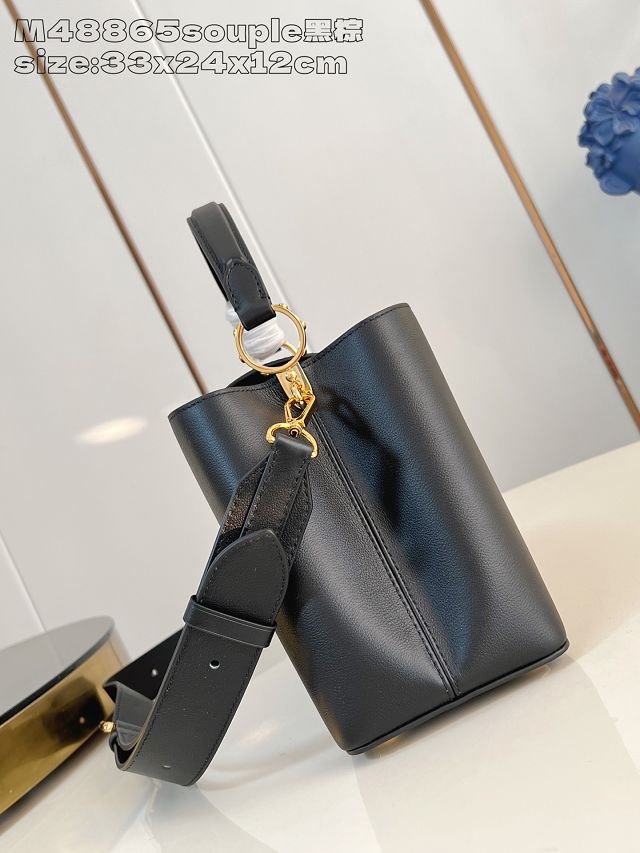 Louis vuitton original calfskin capucines MM souple M14370 black