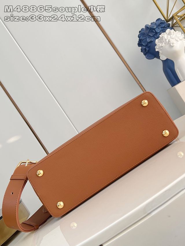 Louis vuitton original calfskin capucines MM souple M14371 cognac