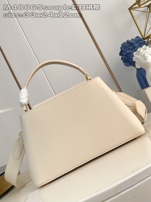 Louis vuitton original calfskin capucines MM souple M14979 white