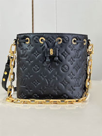 Louis vuitton original calfskin coussin bucket M26216 black